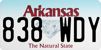 AR license plate 838WDY