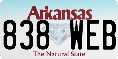AR license plate 838WEB