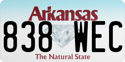 AR license plate 838WEC