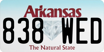 AR license plate 838WED