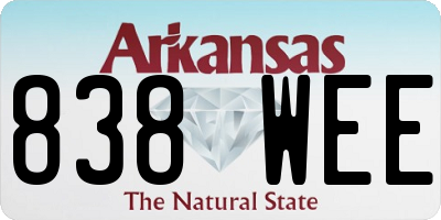 AR license plate 838WEE