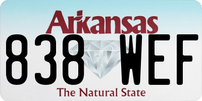 AR license plate 838WEF