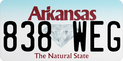 AR license plate 838WEG