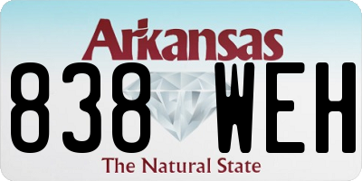 AR license plate 838WEH