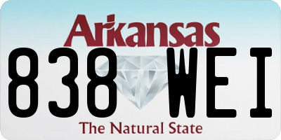 AR license plate 838WEI