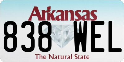 AR license plate 838WEL