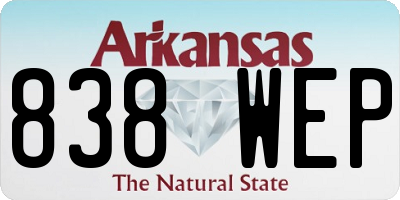 AR license plate 838WEP