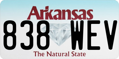 AR license plate 838WEV