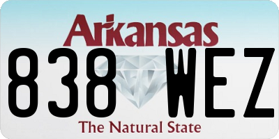 AR license plate 838WEZ