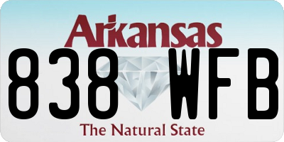 AR license plate 838WFB