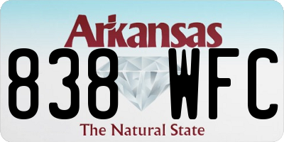 AR license plate 838WFC