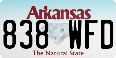 AR license plate 838WFD