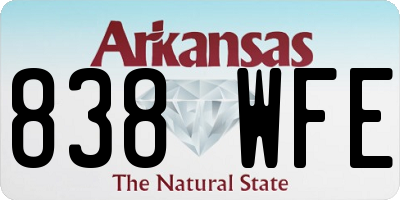 AR license plate 838WFE