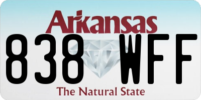 AR license plate 838WFF