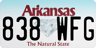 AR license plate 838WFG