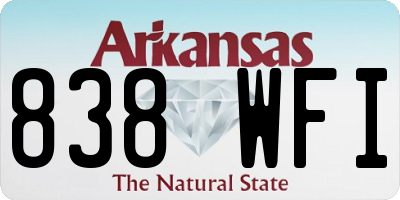 AR license plate 838WFI