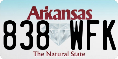 AR license plate 838WFK