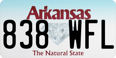 AR license plate 838WFL