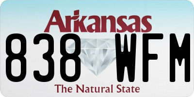 AR license plate 838WFM