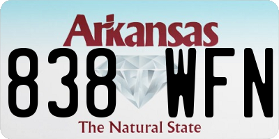 AR license plate 838WFN