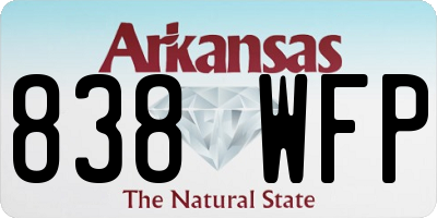 AR license plate 838WFP