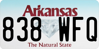 AR license plate 838WFQ