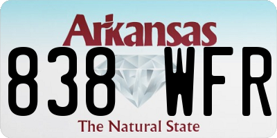 AR license plate 838WFR