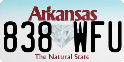 AR license plate 838WFU