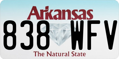 AR license plate 838WFV