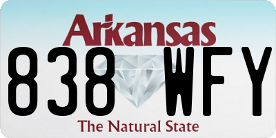 AR license plate 838WFY