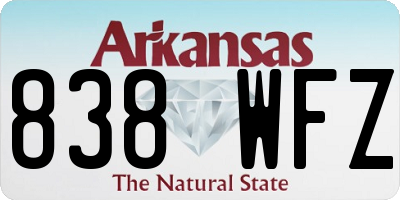 AR license plate 838WFZ