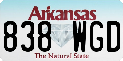 AR license plate 838WGD