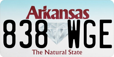 AR license plate 838WGE