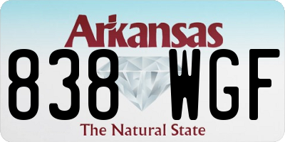 AR license plate 838WGF