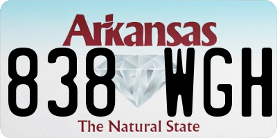 AR license plate 838WGH