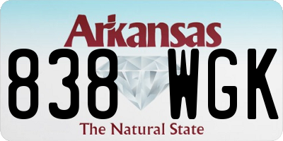 AR license plate 838WGK