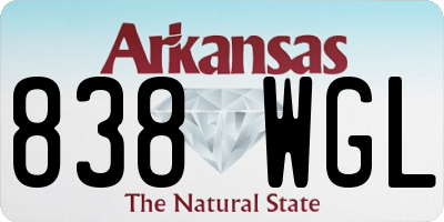 AR license plate 838WGL