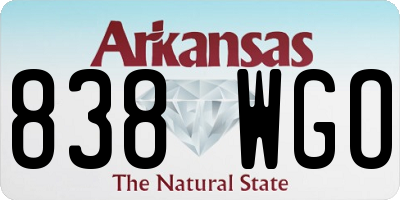 AR license plate 838WGO