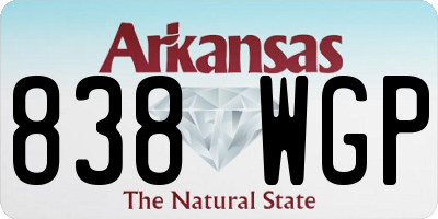 AR license plate 838WGP