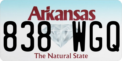 AR license plate 838WGQ