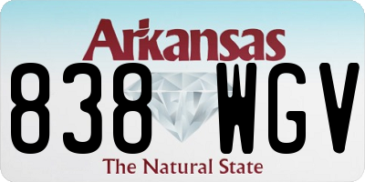 AR license plate 838WGV