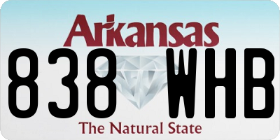 AR license plate 838WHB