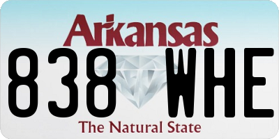 AR license plate 838WHE