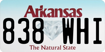 AR license plate 838WHI