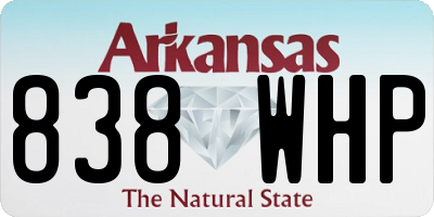 AR license plate 838WHP