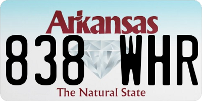 AR license plate 838WHR