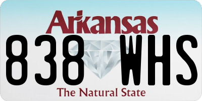 AR license plate 838WHS