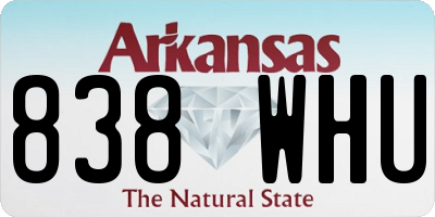 AR license plate 838WHU
