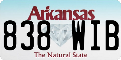 AR license plate 838WIB