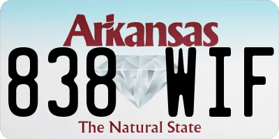 AR license plate 838WIF